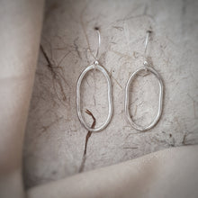 Load image into Gallery viewer, ORGANIC OVAL DROP EARRINGS
